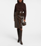 Stella McCartney Falabella Small snake-effect pouch