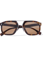 FENDI - Square-Frame Acetate and Silver-Tone Sunglasses