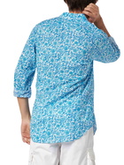 MC2 Saint Barth Man Muslin Cotton Sikelia Shirt With Flower Print