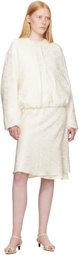 Jil Sander Off-White Jacquard Bomber Jacket