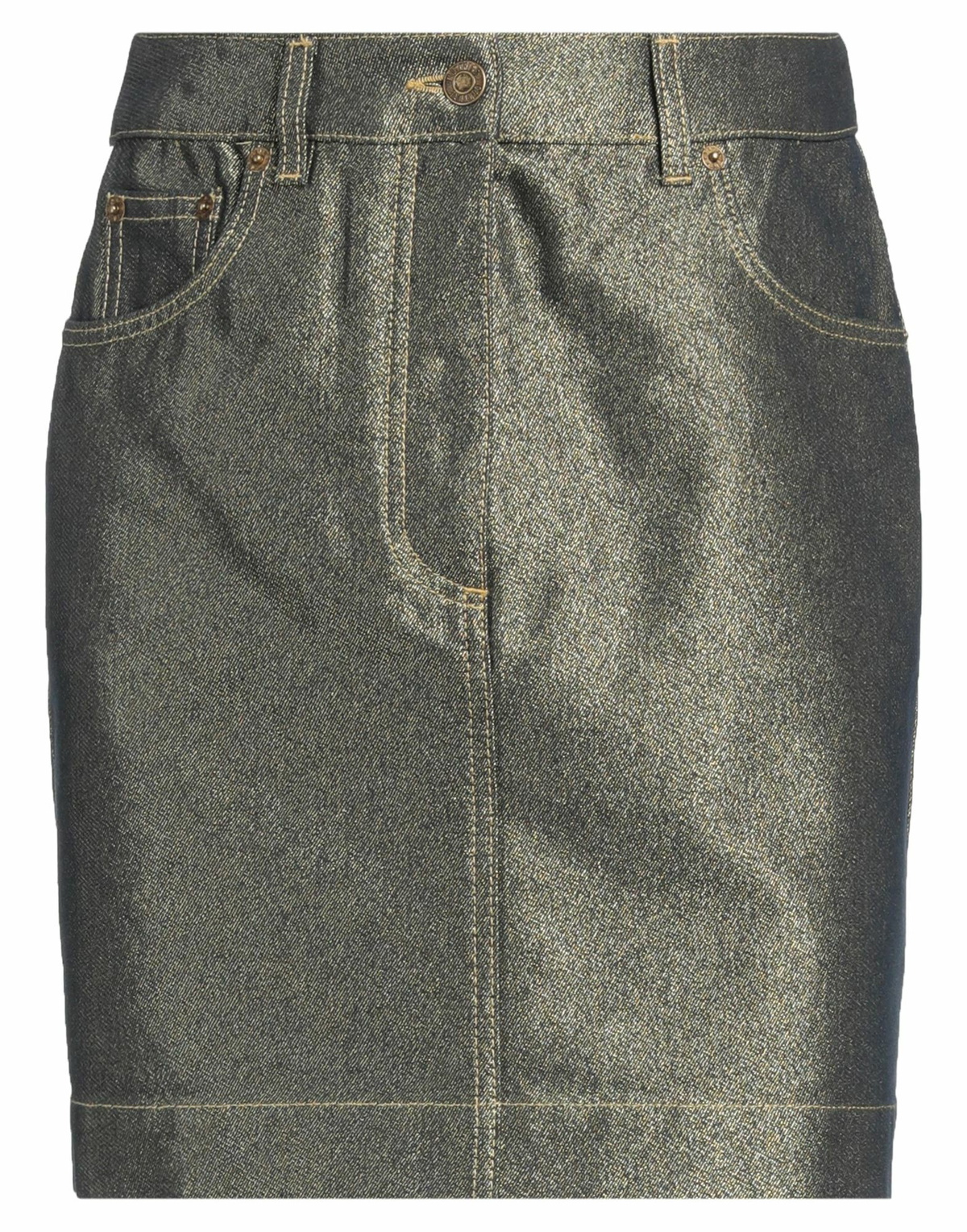 Moschino Womens Denim skirt in Gold
