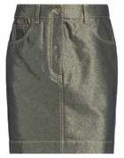 Moschino Womens Denim skirt in Gold