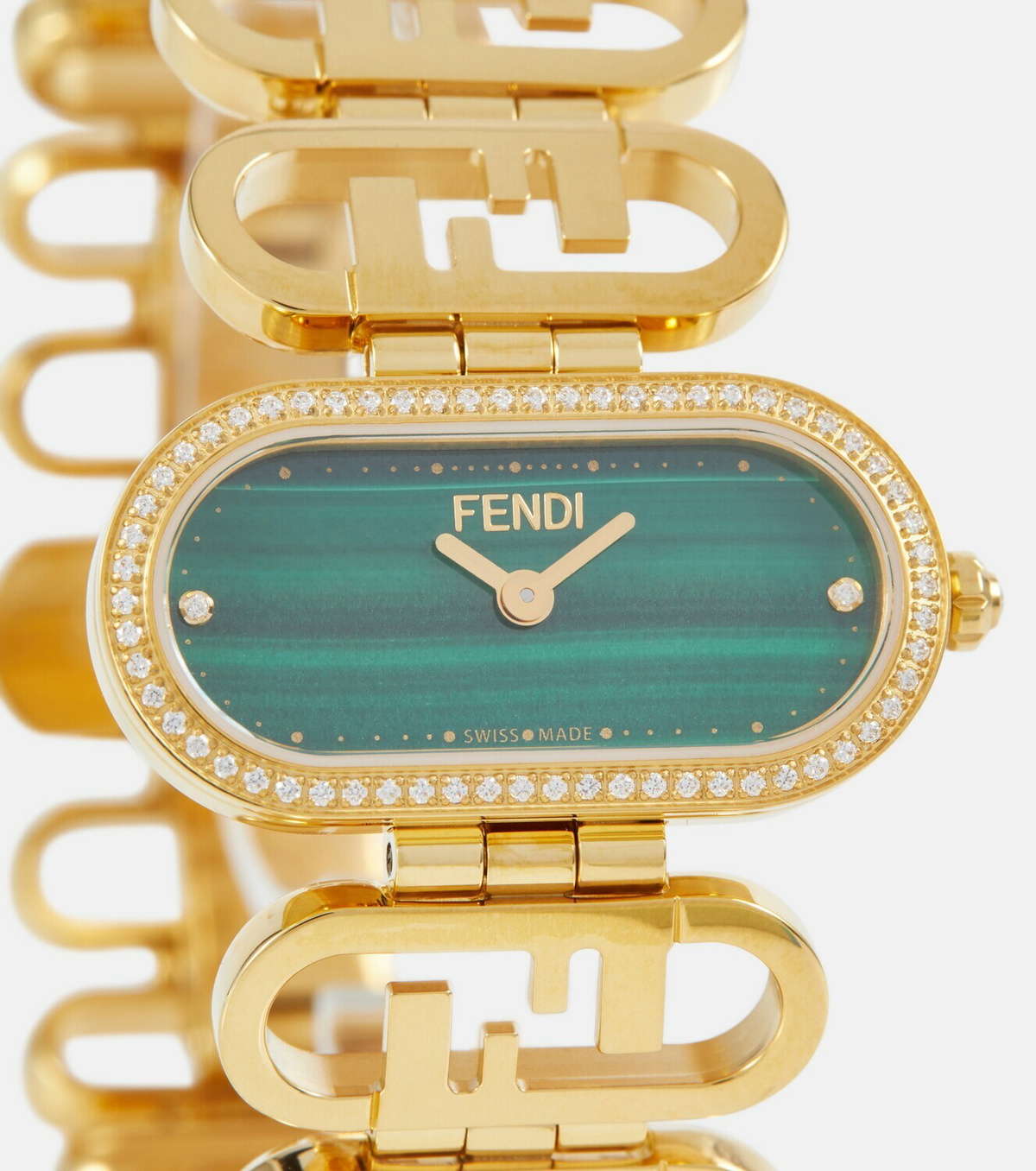 Fendi O'Lock Horizontal quartz watch with diamonds Fendi