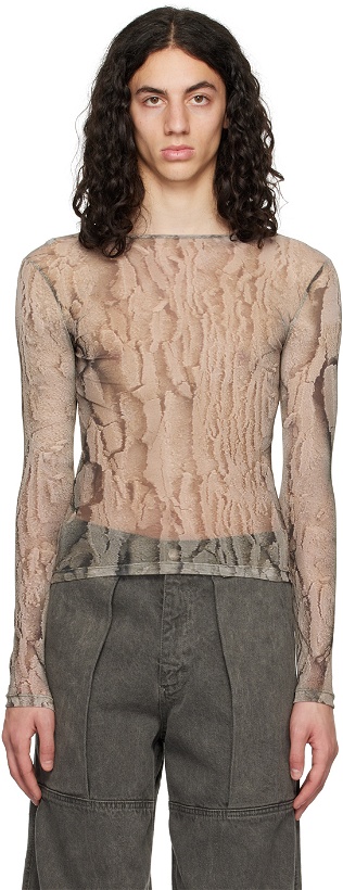 Photo: Serapis Khaki Dried Sand Long Sleeve T-Shirt