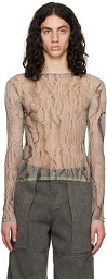 Serapis Khaki Dried Sand Long Sleeve T-Shirt