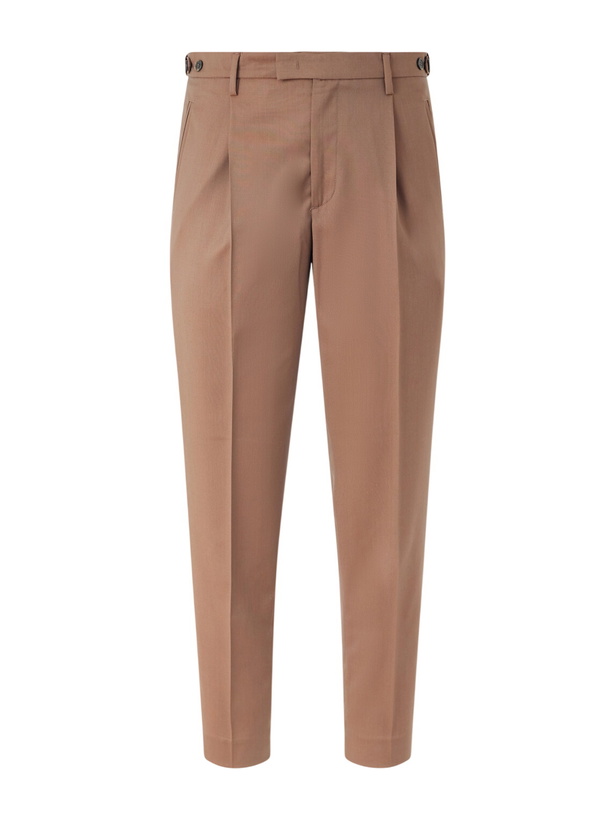 Photo: Barena - Straight-Leg Pleated Virgin Wool Suit Trousers - Brown