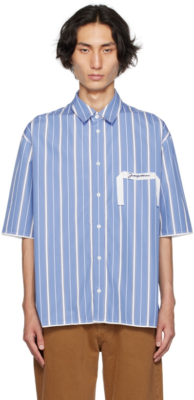 Photo: Jacquemus Blue Le Chouchou 'La Chemise Cabri' Shirt