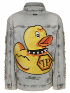 Philipp Plein Oversized Denim Duck Jacket