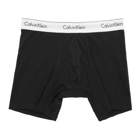 Calvin Klein Underwear Two-Pack Black and Grey Low-Rise Boxer Briefs