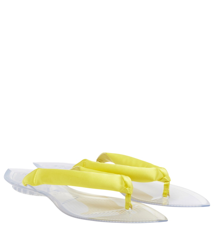 Photo: Alaïa Invisible satin thong sandals