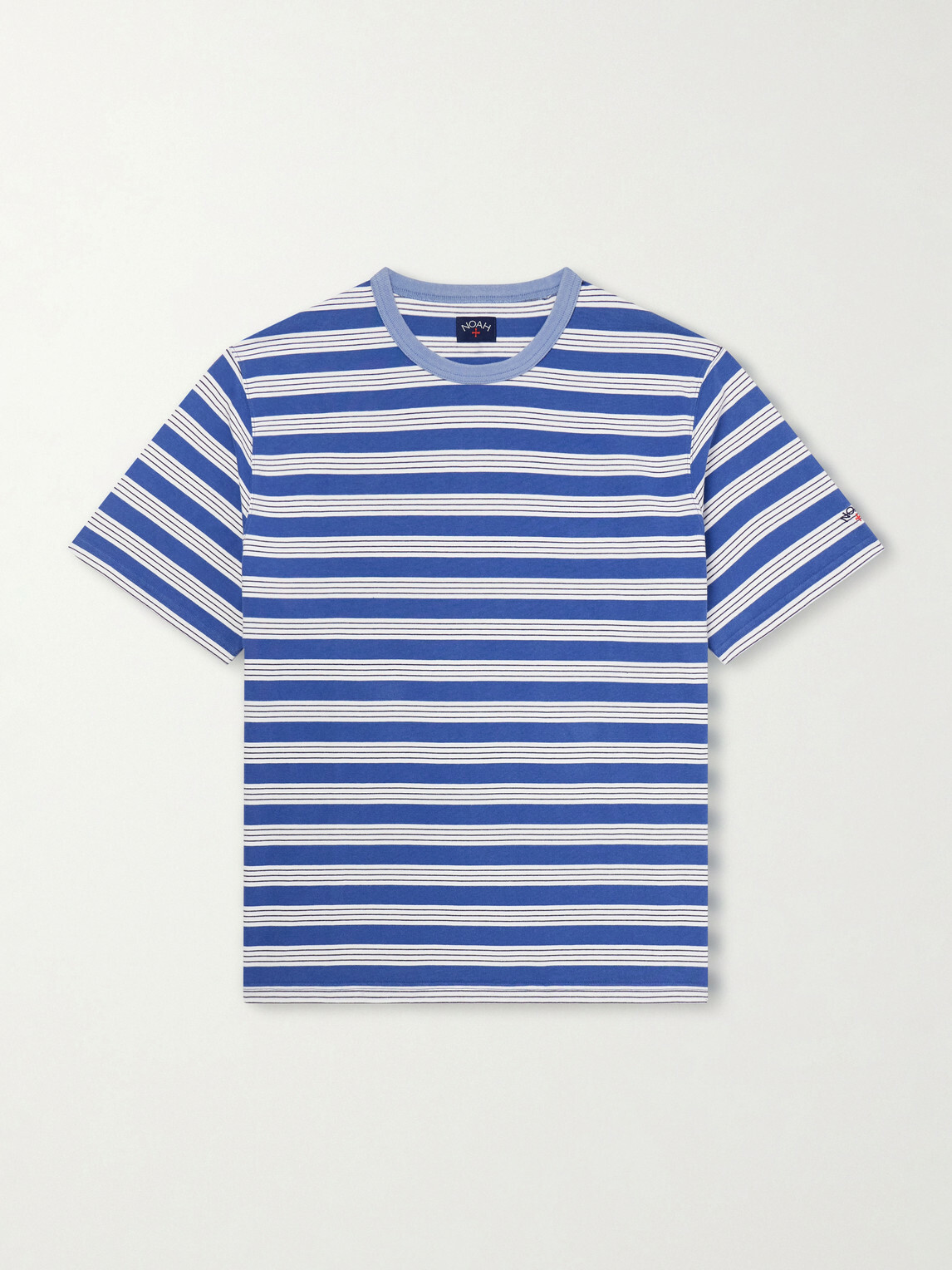 Noah - Striped Cotton-Jersey T-Shirt - Blue