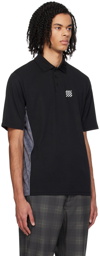 Manors Golf Black & Gray Course Polo