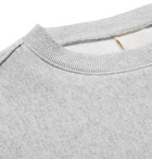 Champion - Logo-Embroidered Fleece-Back Cotton-Blend Jersey Sweatshirt - Gray