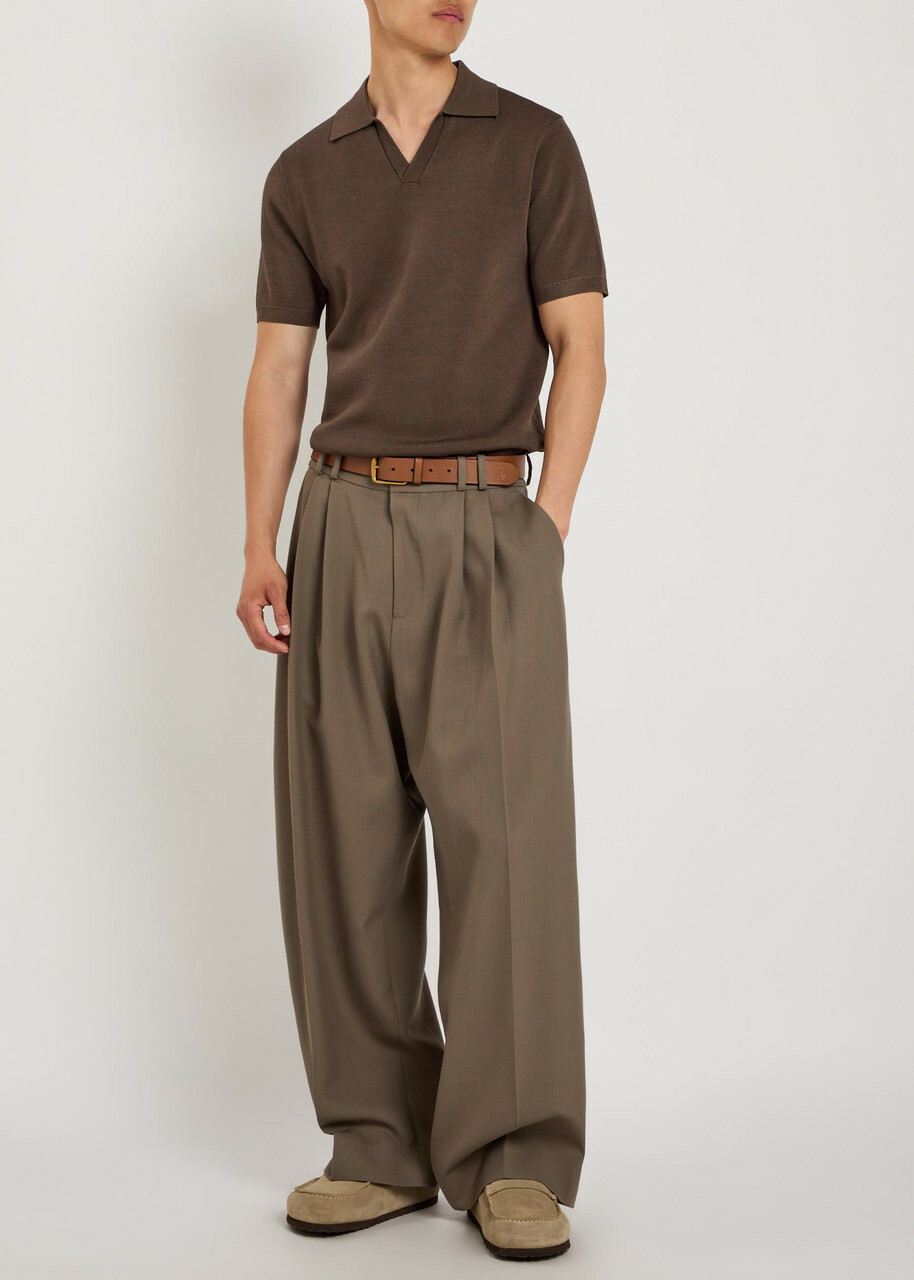 Raith Privida Knit Polo Shirt Brown