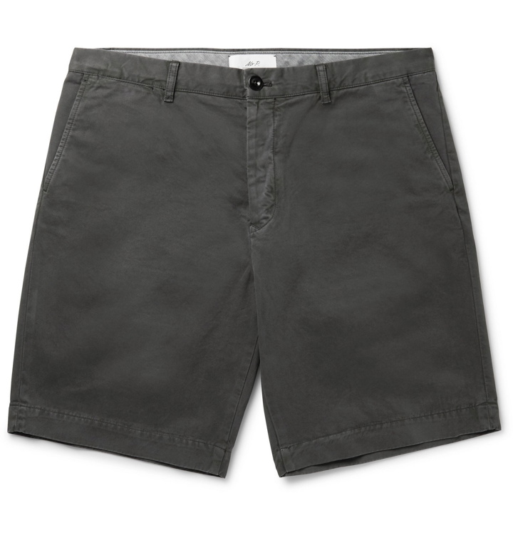 Photo: Mr P. - Garment-Dyed Cotton-Twill Bermuda Shorts - Black