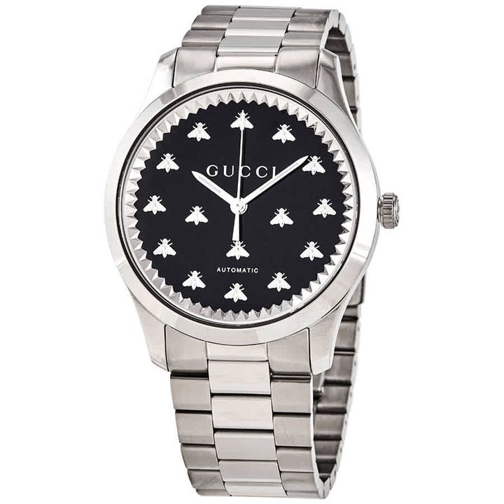 Photo: Gucci G-Timeless Automatic Black Onyx Stone Dial Mens Watch YA126283