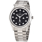 Gucci G-Timeless Automatic Black Onyx Stone Dial Mens Watch YA126283