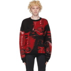 MISBHV Red and Black Kozue Sweater