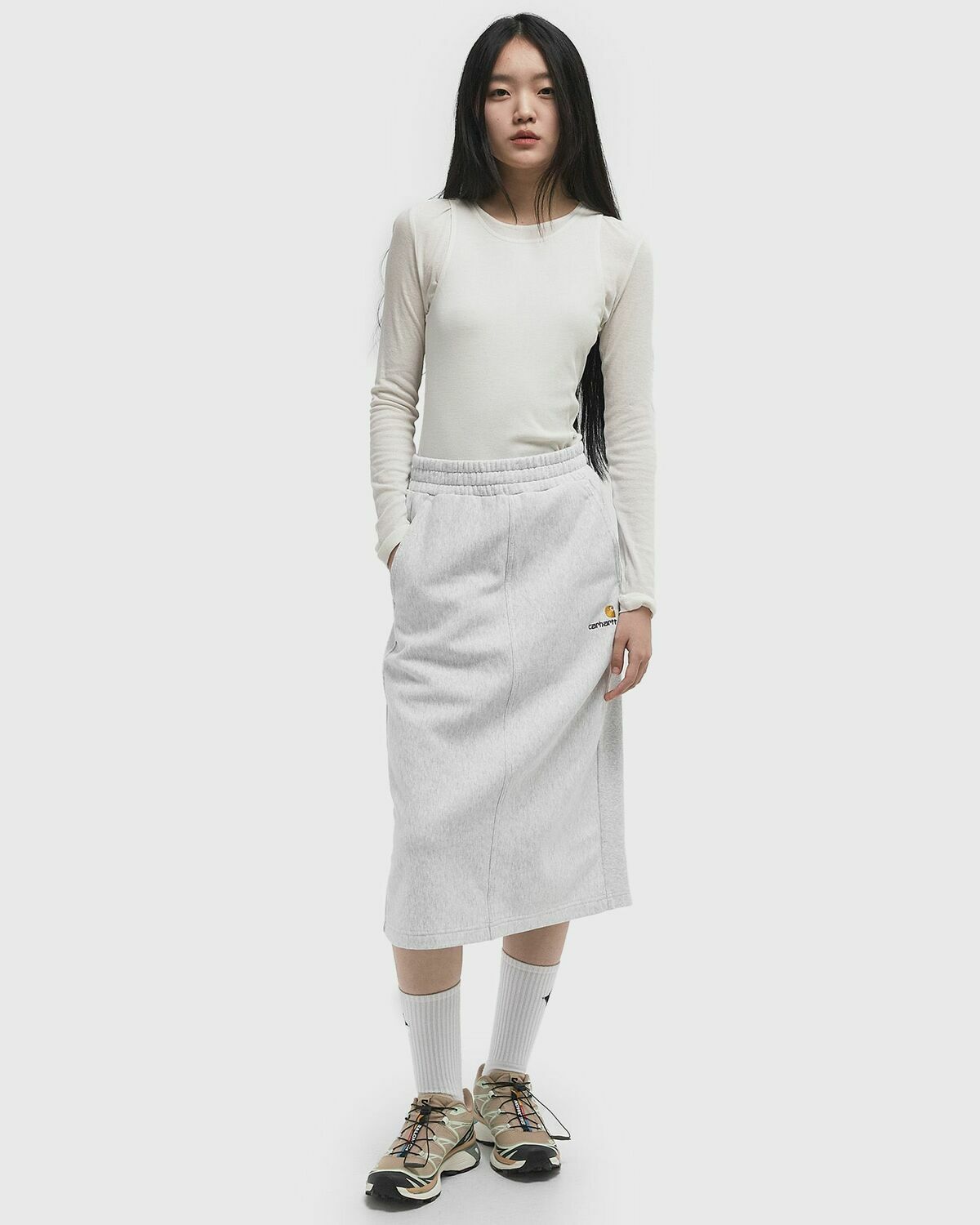 Carhartt WIP American Script Sweat Skirt Grey Women