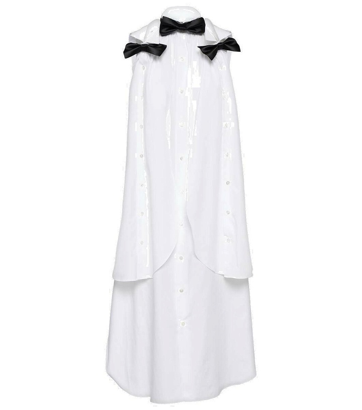 Photo: Noir Kei Ninomiya Bow-detail cotton poplin midi dress