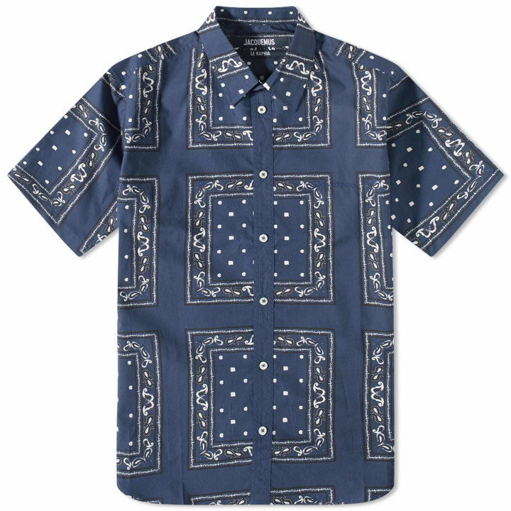 Photo: Jacquemus Men's Bandana Vacation Shirt in Navy