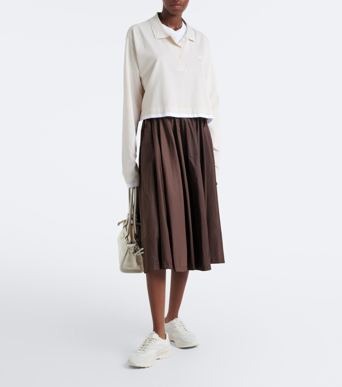 Prada Suede-trimmed sneakers