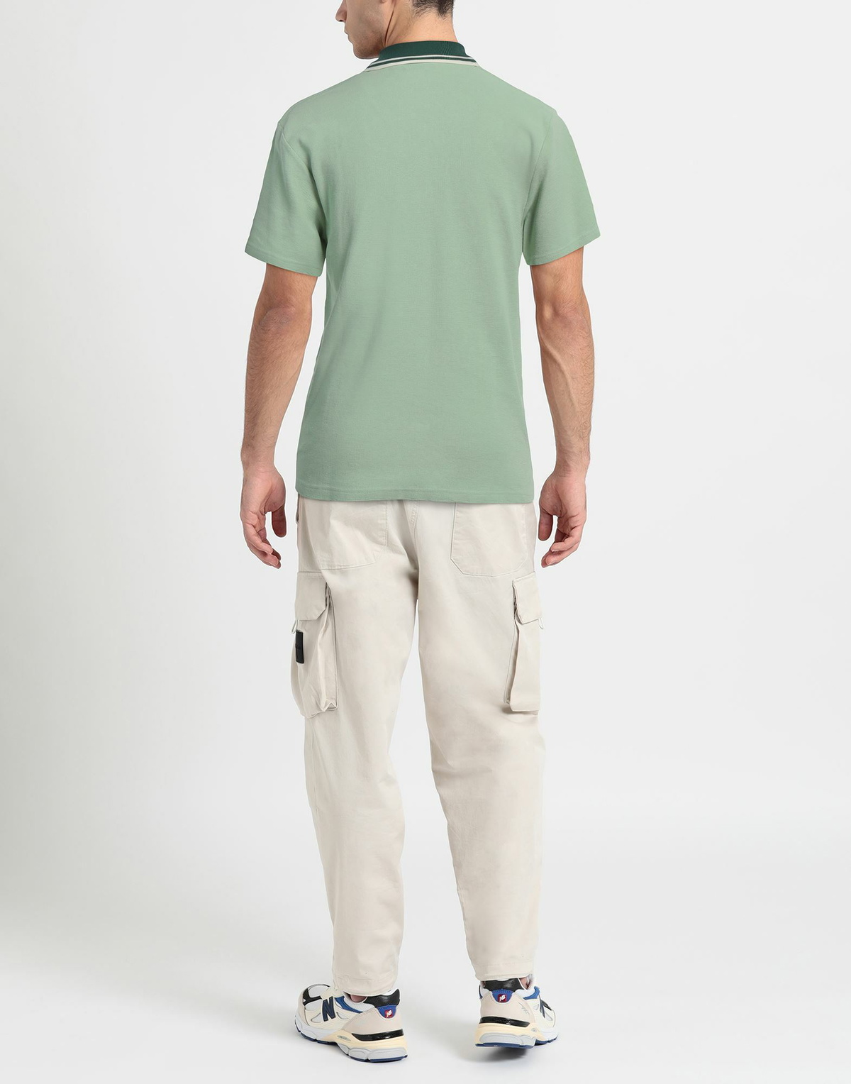 Maison Kitsuné Mens Polo shirt in Sage green