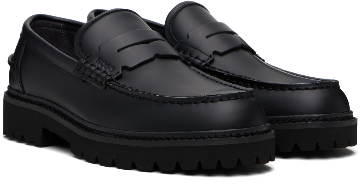 Hugo Black Lug Loafers