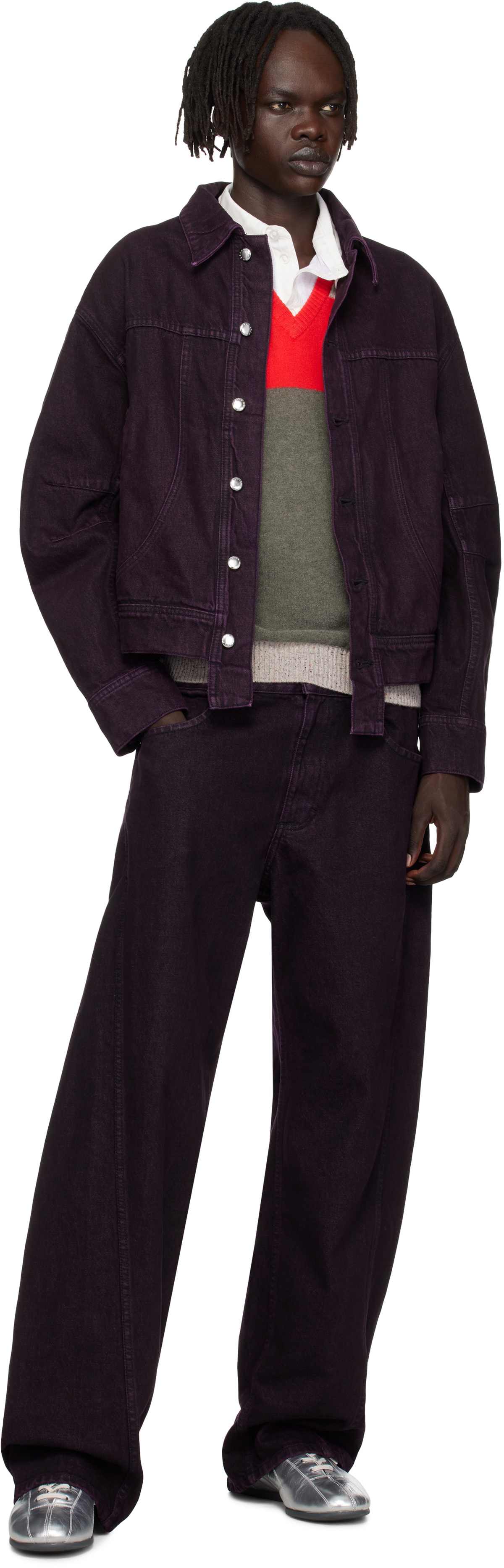 Eckhaus Latta Purple 'El Jacket Redux' Denim Jacket