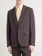 A Kind Of Guise - Shinji Shawl-Collar Linen Suit Jacket - Brown