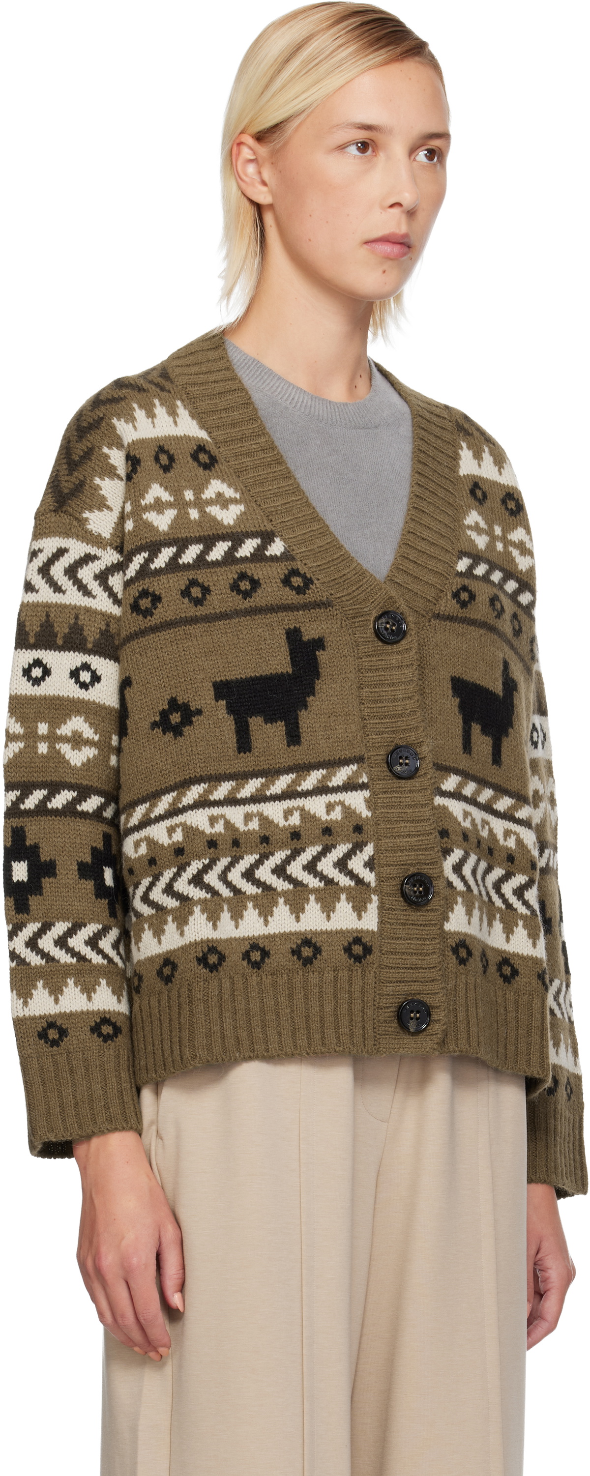 Weekend Max Mara Brown Ovatta Cardigan