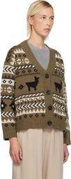 Weekend Max Mara Brown Ovatta Cardigan