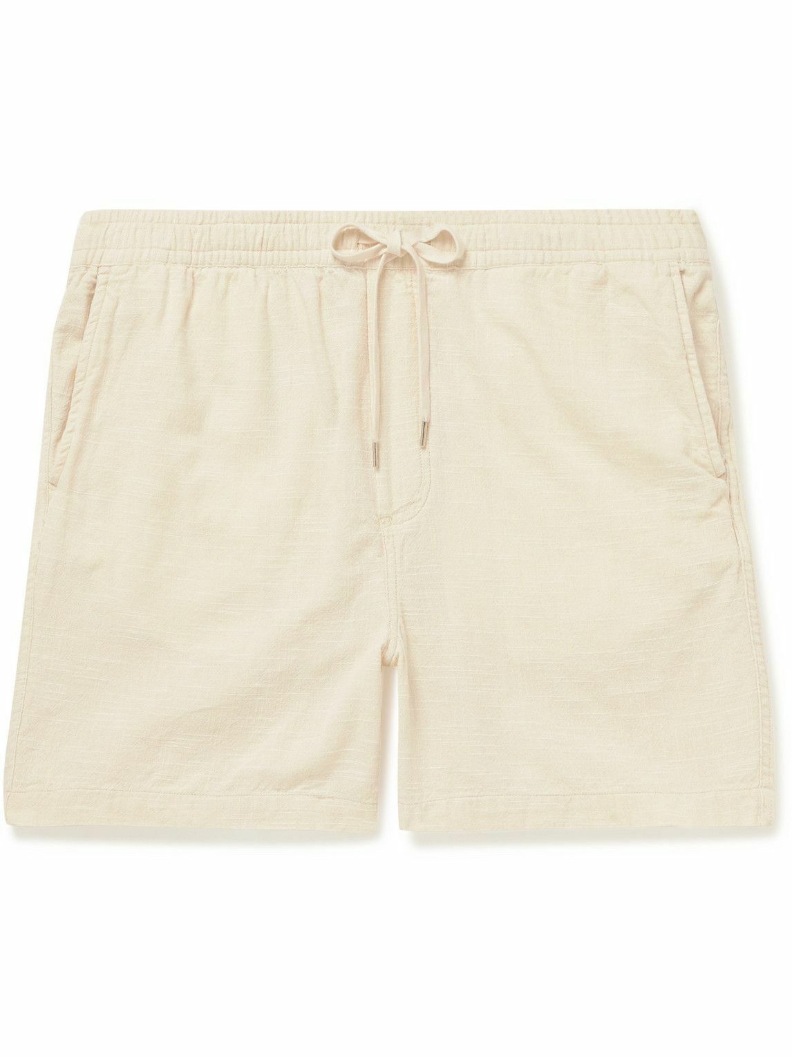 Photo: Corridor - Straight-Leg Cotton-Gauze Drawstring Shorts - White