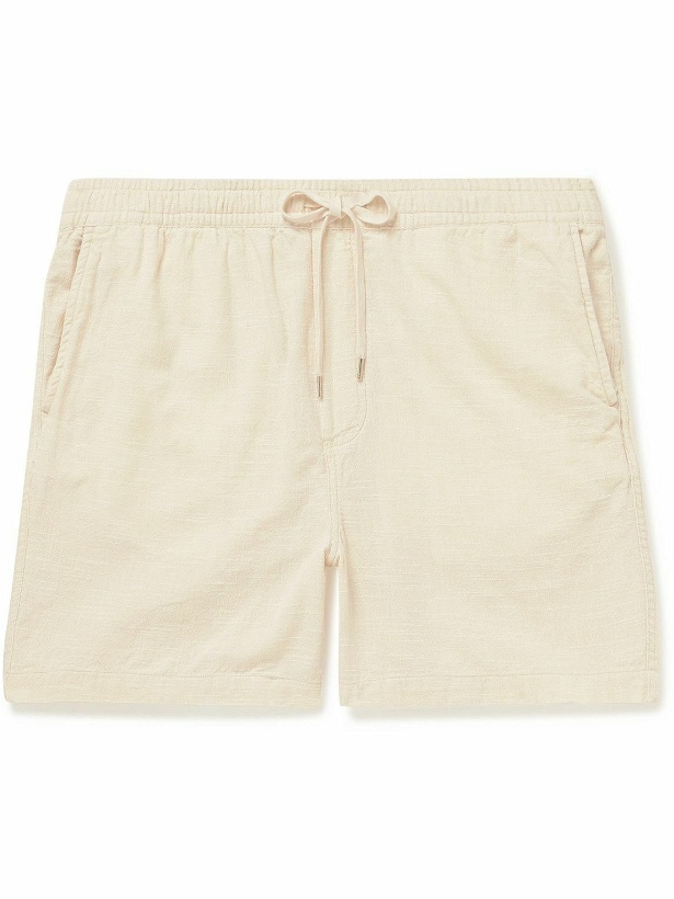 Photo: Corridor - Straight-Leg Cotton-Gauze Drawstring Shorts - White