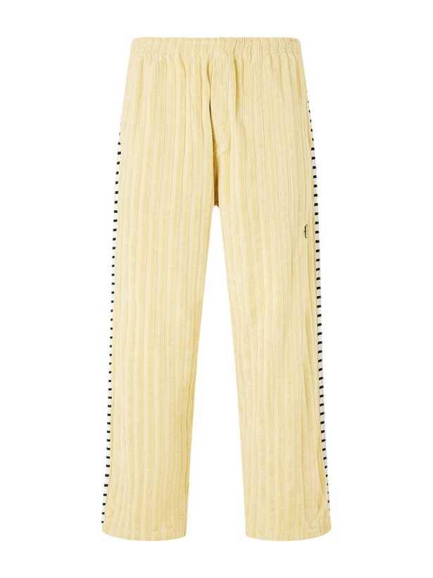 Photo: BODE - Croquet Ground Logo-Embroidered Cotton-Terry Sweatpants - Yellow