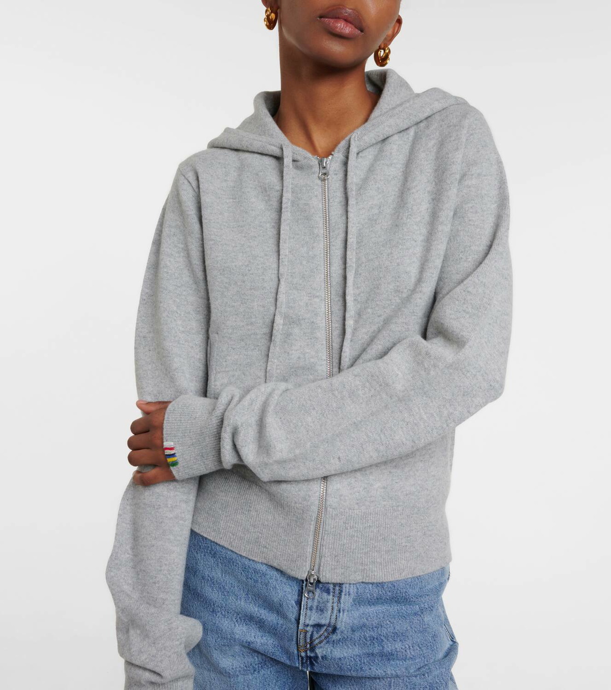 Extreme Cashmere N°318 Hood cashmere-blend zip-up hoodie Extreme Cashmere N°318 Hood cashmere-blend zip-up hoodie
