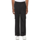 Juun.J Black Wool Wide-Fit Cargo Pants