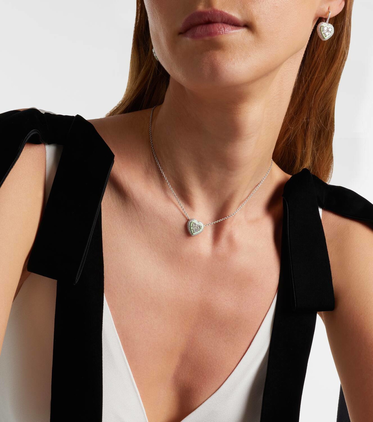 Kamyen 18kt white gold necklace with diamonds