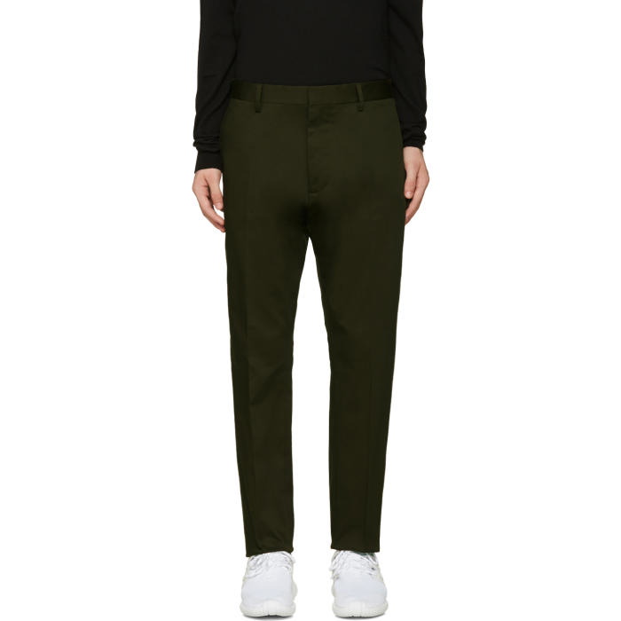 Photo: Dsquared2 Green Cotton Hockney Trousers