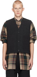 Jan-Jan Van Essche Black O-Project Dense Twill Body Warmer Vest