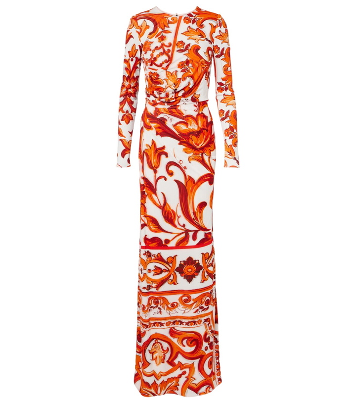 Photo: Dolce&Gabbana Majolica organza maxi dress