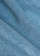 Frame The Off Duty Drawstring Bow Curved Wide-leg Jeans Blue