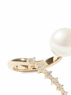 Mizuki 14kt Yellow Gold Diamond And Pearl Ring