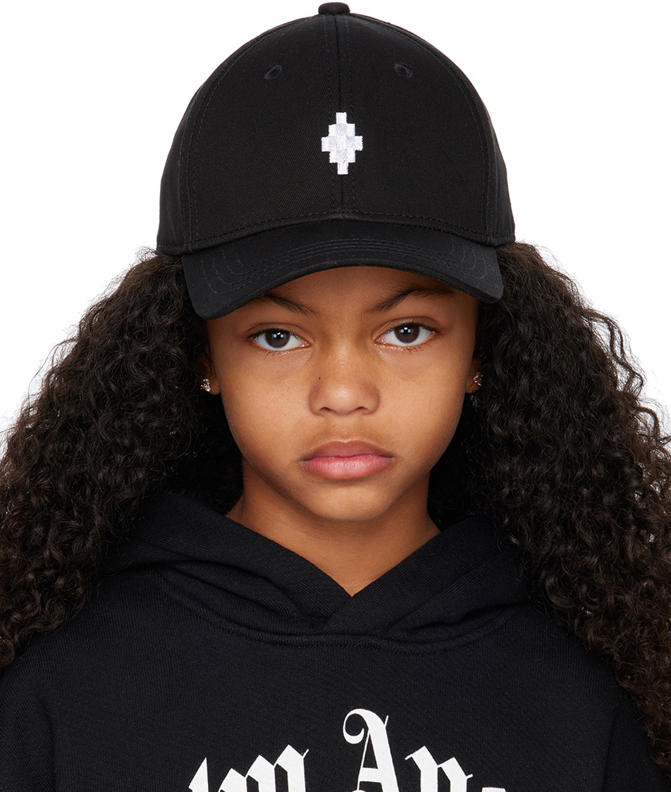 Marcelo Burlon County of Milan Kids Black Basic Cross Cap Marcelo 