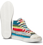 Saint Laurent - Striped Jacquard High-Top Sneakers - Multi