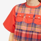 W'menswear Women's Summer Fortune Pocket Dress in Red Check
