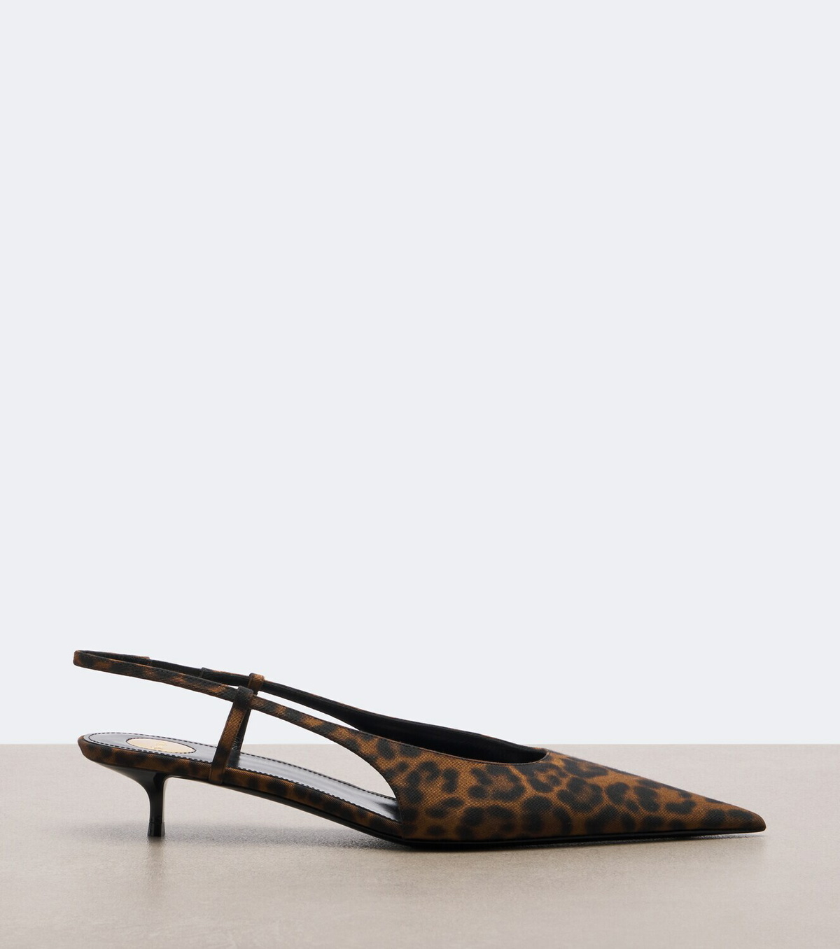 Saint Laurent Secret leopard-print slingback pumps