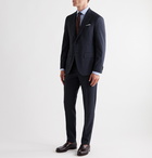 Caruso - Slim-Fit Prince of Wales Checked Wool Suit Trousers - Blue