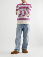 Marni - Striped Mohair-Blend Sweater - White