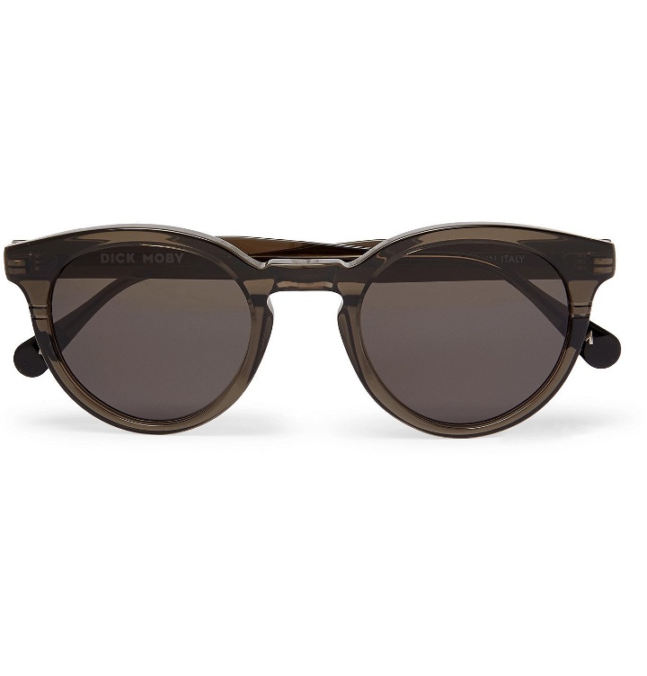 Photo: Dick Moby - Bristol Round-Frame Acetate Sunglasses - Green